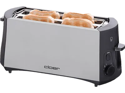 CLOER 3710 Toaster Silber/Schwarz (1380 Watt, Schlitze: 2)