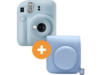 FUJIFILM INSTAX mini 12 Travel Set Sofortbildkamera, Pastel Blue