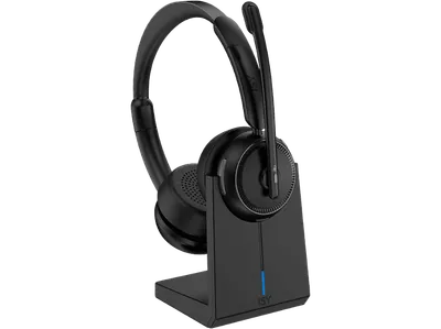 ISY IHS-8200 Bluetooth Headset mit Dockingstation, Over-ear Schwarz