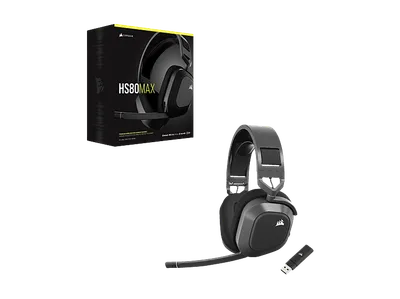 CORSAIR HS80 Max, Over-ear Gaming Headset Bluetooth Stahlgrau