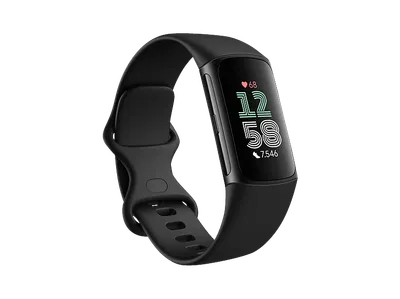 FITBIT Charge 6, Fitness Tracker, S, L, Obsidian