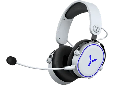 ISY IC 6010 Kabelloses RGB-Headset für PS5, Over-ear Gaming-Headset Schwarz/Weiß