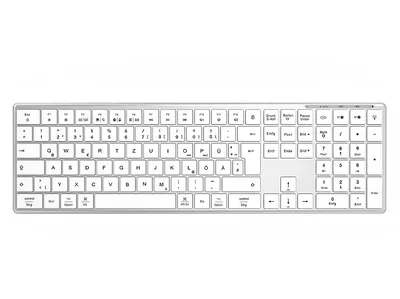 ISY IKE-7200-WT, Tastatur, Scissor, kabellos, Weiß
