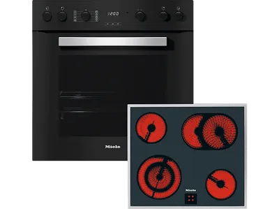 MIELE TwinSet Comfort (Backofen H 2459 E und Kochfeld KM 6003 LPT), Einbauherdset (Elektrokochfeld, A+, 76 l)
