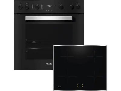 MIELE TwinSet Comfort Induktion (Backofen H 2459 I und Kochfeld KM 7061 FR), Einbauherdset (Induktionskochfeld, A+, 76 l)