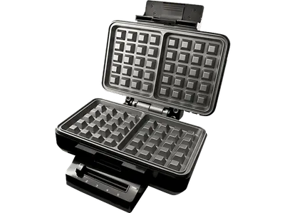KOENIC KWA 3221 Waffeleisen Schwarz/Edelstahl