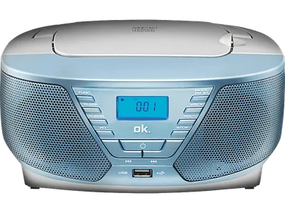 OK. ORC311 - BL Tragbarer Radiorecorder, Hellblau