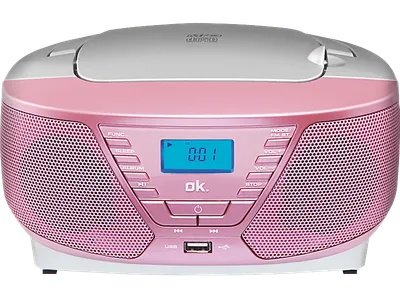 OK. ORC311 - PK Tragbarer Radiorecorder, Rosa