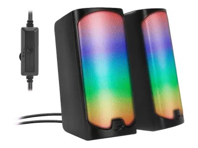 SPEEDLINK TONOS RGB Gaming Stereo-Lautsprecher, Schwarz