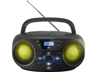 OK. ORC 333-B Tragbarer Stereo CD/MP3/USB Radiorecorder, Schwarz