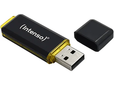 INTENSO 3.1 HIGH SPEED USB-Stick, 64 GB, 250 MB/s, Schwarz/Gelb