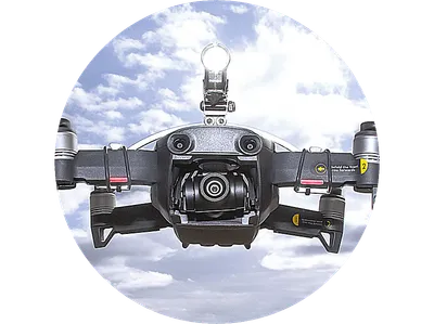 ROBOTERWERK Roboterwerk M.O.N.A. Mavic Air: LED Beleuchtung für DJI Air - 380 Lumen, neigbar Scheinwerfer Drohnen Schwarz/Silber