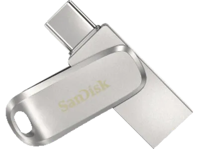 SANDISK Ultra® Dual Drive Luxe USB Type-C™ USB-Stick, 512 GB, 400 MB/s, Silber