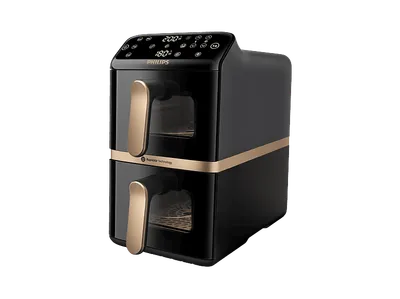 PHILIPS Airfryer 4000 Series mit zwei aufeinander gestapelten Körben Heißluftfritteuse
