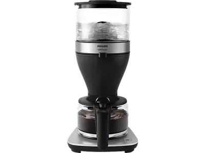 PHILIPS HD5416/60 Café Gourmet mit Glaskanne, 1,25 Liter, 1800 Watt, Kaffeemaschine Schwarz
