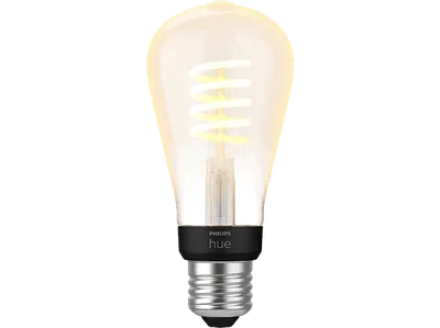 PHILIPS Hue White Ambiance E27 Einzelpack Edison ST64 LED Lampe Warmweiß