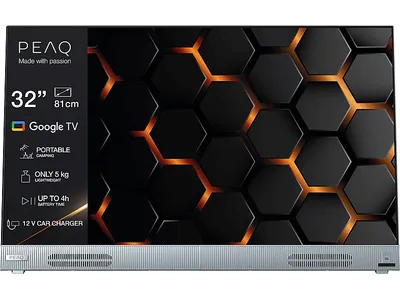 PEAQ PTV 32GH-5024C-BL Portable LED TV (Flat, 32 Zoll / 80 cm, HD-ready, SMART TV)