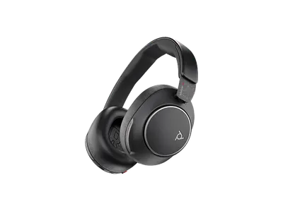 POLY Voyager Surround 80 UC Bluetooth Over‑Ear Headset mit Active Noise Cancelling, USB‑C, inkl. Adapter, Over-ear Kopfhörer Schwarz