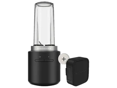 KITCHENAID 5 KSBR 256 BM GO, inkl. Akku - Standmixer Matt Schwarz (12 Volt, 473 ml)