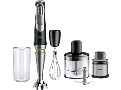 BRAUN MultiQuick 9 MQ 9138XI mit vielseitigem Zubehör-Set, Stabmixer Premium-Schwarz/Edelstahl (1200 Watt, 500 ml Zerkleinerer, 600 Messbecher)