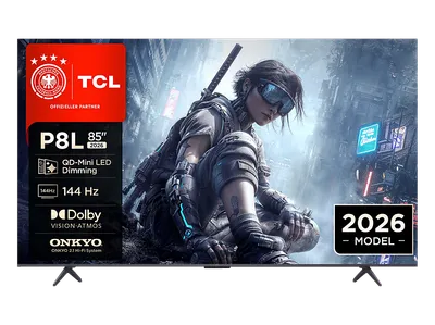TCL 85P8L QD-Mini LED Dimming (Flat, 85 Zoll / 215,9 cm, UHD 4K, SMART TV)
