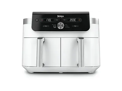 NINJA DZ901EUWH DualZone XL- mit 9.5 l Fassungsvermögen und 2 Schubladen, Heißluftfritteuse