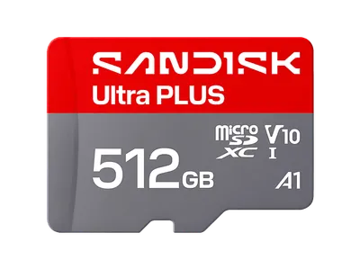 SANDISK ULTRA® PLUS MICROSD™ UHS-I-Karte, Micro-SD Speicherkarte, 512 GB, 200 MB/s