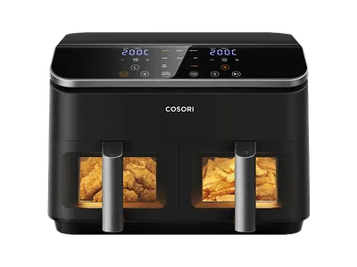 COSORI Dual Basket 8,5-Liter Black Air Fryer Keramikbeschichtung Heißluftfritteuse