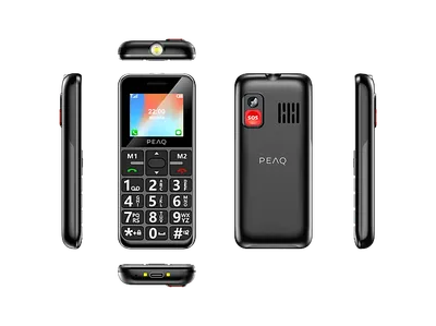 PEAQ PMP 92 Mobiltelefon, Schwarz