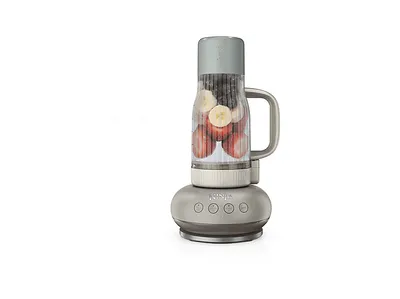NINJA DB351EUST BlendBoss To-Go-Becher-Mixer, Standmixer Stone/Mint (1100 Watt, 710 ml)