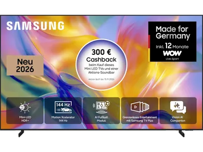 SAMSUNG GU100M90H Mini LED M90H 4K Samsung Vision AI Smart TV (Flat, 100 Zoll / 254 cm, UHD 4K, SMART TV)