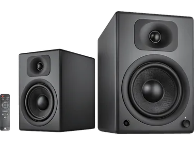WAVEMASTER TWO PRO Aktives Regallautsprechersystem mit Bluetooth und Auto-Standby (Aktives Auto-Standby, Stone Gray