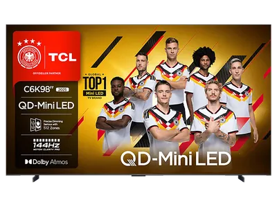 TCL 98C6K QD-Mini LED TV (Flat, 98 Zoll / 249 cm, HDR 4K, SMART TV)