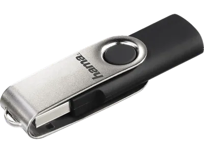 HAMA Rotate USB-Stick, 8 GB, 10 MB/s, Schwarz/Silber