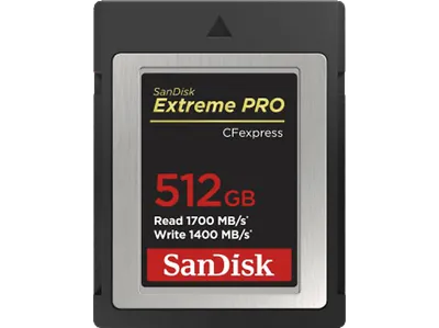 SANDISK Extreme Pro, CFexpress Speicherkarte, 512 GB, 1700 MB/s