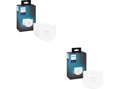 PHILIPS Hue Wandschalter Modul, batteriebetrieben, Installation hinter vorhandenem Wandschalter, App- & Sprachsteuerung, 3er-Pack, Wandschaltermodul -