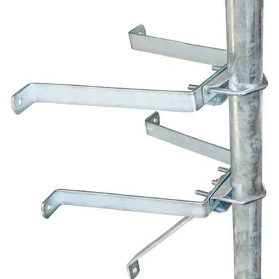 Mauerhalterset 20cm Stahl SAT Wandabstandshalter für Mast bis Ø 60mm