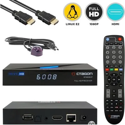 Octagon SFX6008 IP WL Full HD IP-Receiver (Linux E2 & Define OS, 1080p, HDMI, USB, LAN, WiFi)