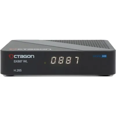 OCTAGON SX887 WL Full HD Linux IP-Receiver (1080p, H.265, WiFi, LAN, HDMI, IP-Mediaplayer, schwarz)