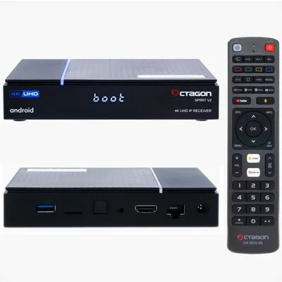 Octagon SPIRIT PRO V2 4K UHD HDR10+ Android TV OTT IP Media Streaming Box