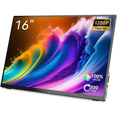 Minix SF16T tragbarer Touch-Monitor, Full HD 1200P IPS-Bildschirm, 100 % sRGB, 2X USB-C