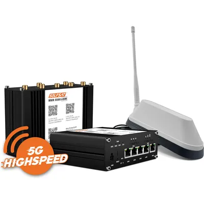 SELFSAT MWR 5560 eSIM 5G Cat 19 WLAN Router bis 3,4 Gbps inkl. SHARK 5G Antenne weiß
