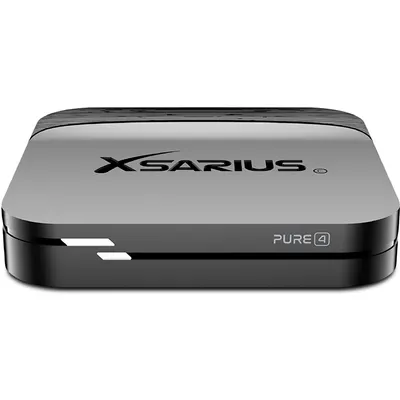 Xsarius PURE 4 4K UHD Android 14 IP-Receiver Schwarz (Dual-WiFi, USB 3.0, LAN, HDMI)