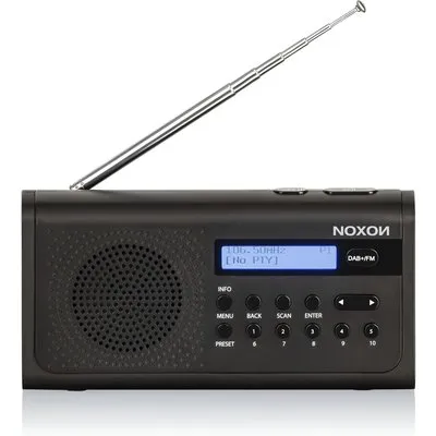 Noxon Rigi Schwarz - DAB+, UKW, 10 Favoriten, Netz-und Batteriebetrieb