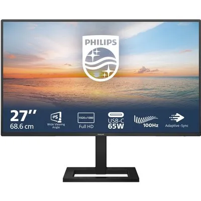 27E1N1300AE/00 69 cm (27") TFT-Monitor mit LED-Technik schwarz, Widescreen Full HD (1920x1080), 1 ms Reaktionszeit