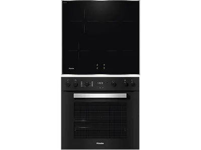 MIELE H 2457 I ACTIVE + KM 7062 FR, Einbauherd-Set (Induktionskochfeld, A+, 76 l)