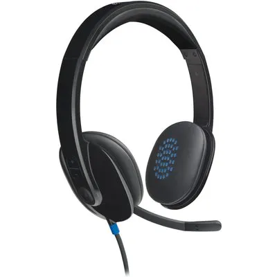 Logitech H540 USB Computer Headset, Mit HD-Sound und Bedienelementen an der Hörmuschel