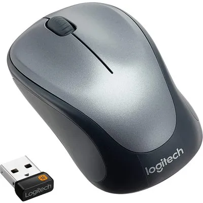 Logitech M235 kabellose optische Maus, dunkelgrau, Logitech Empfänger, bis 25m Reichweite
