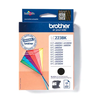 Brother LC-223BK Tintenpatrone Schwarz für 550 Seiten Für Kompatibilität, siehe Artikel-Beschreibung