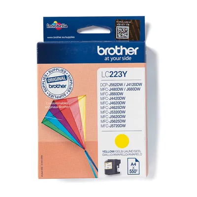Brother LC-223Y Tintenpatrone Gelb für 550 Seiten Für Kompatibilität, siehe Artikel-Beschreibung